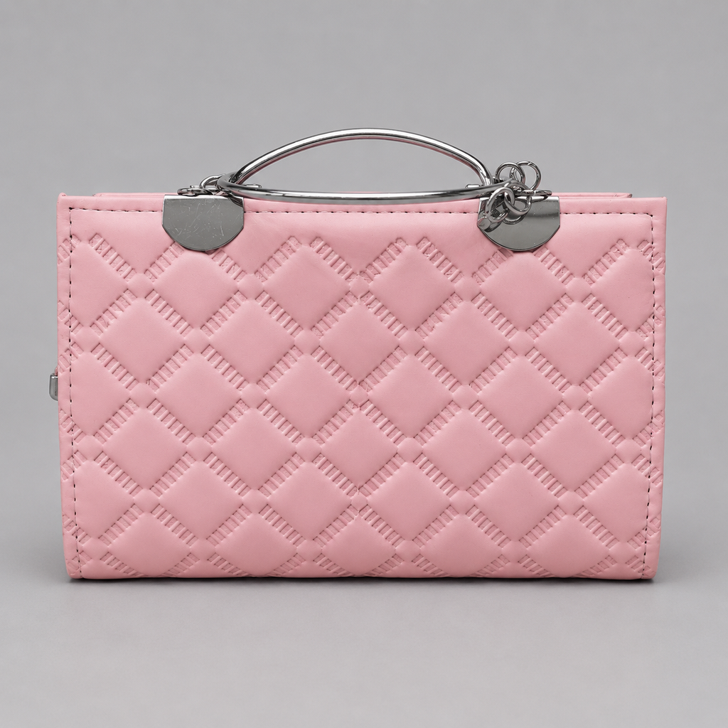 Pink Quilted Handbag