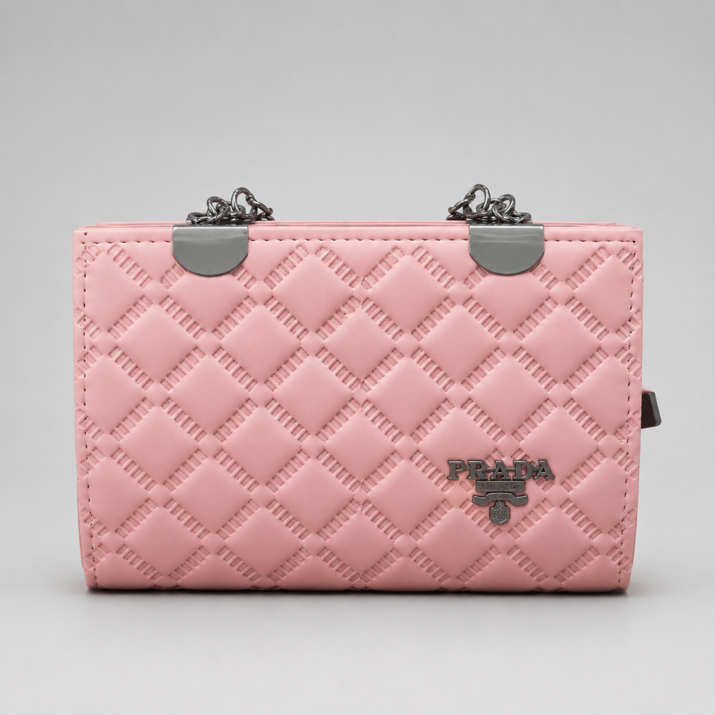 Pink Quilted Handbag