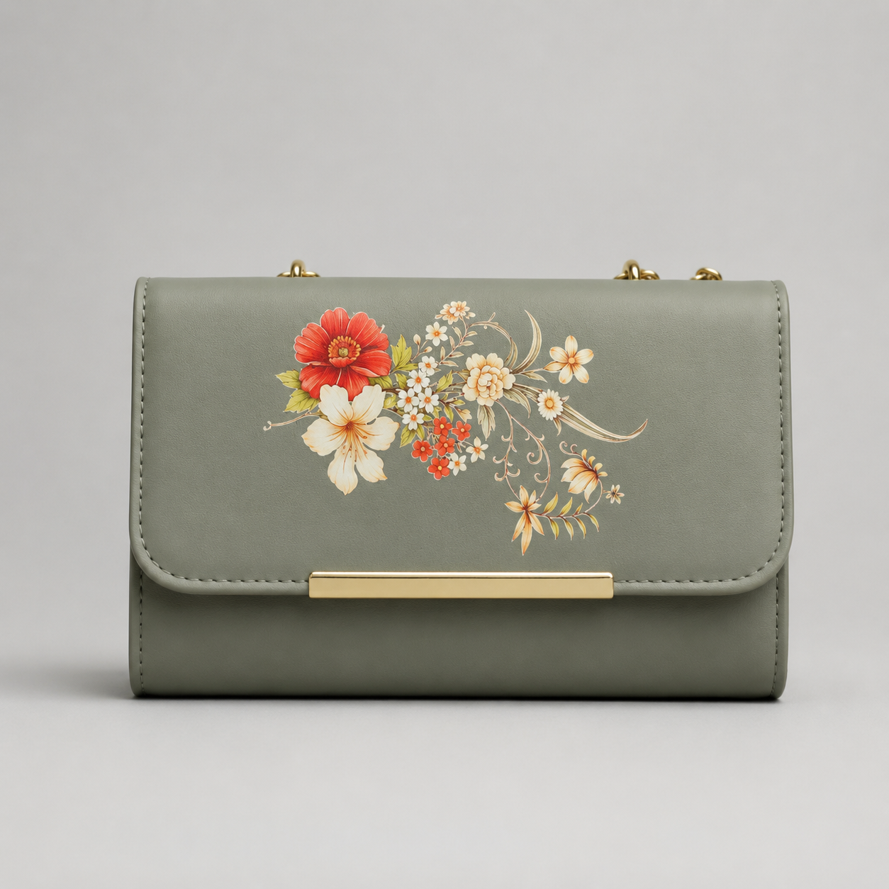 Floral Clutch Bag