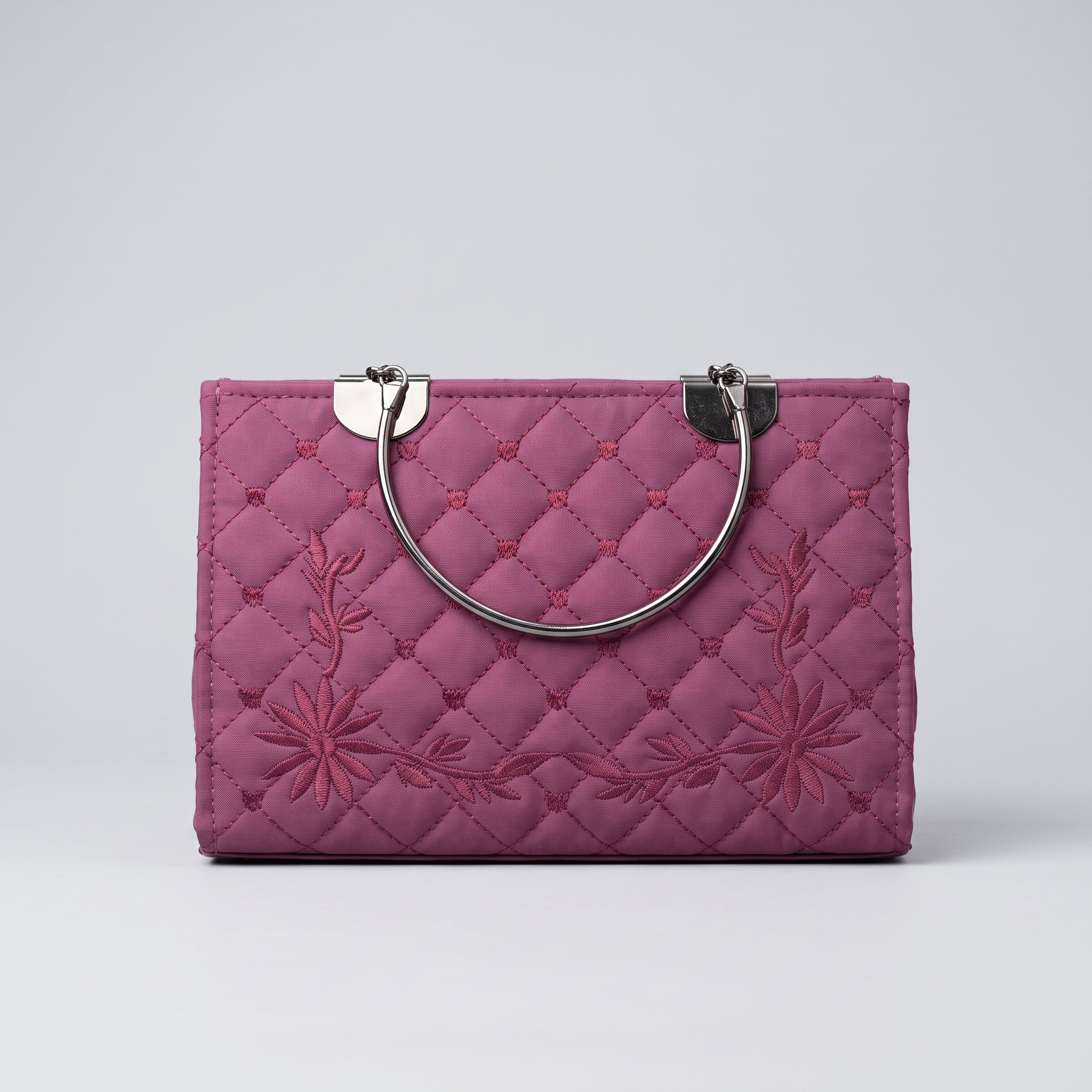 Quilted embroided Handbag