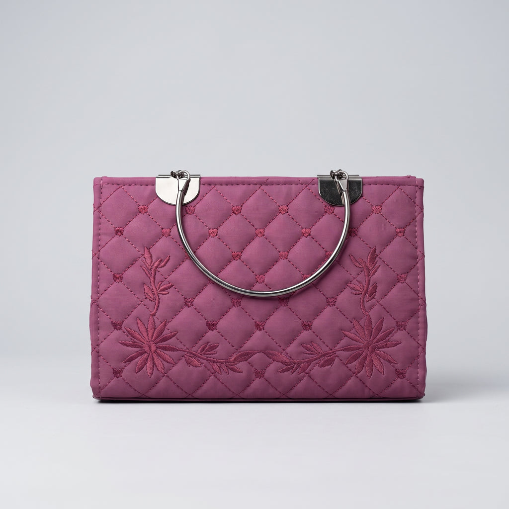 Quilted embroided Handbag