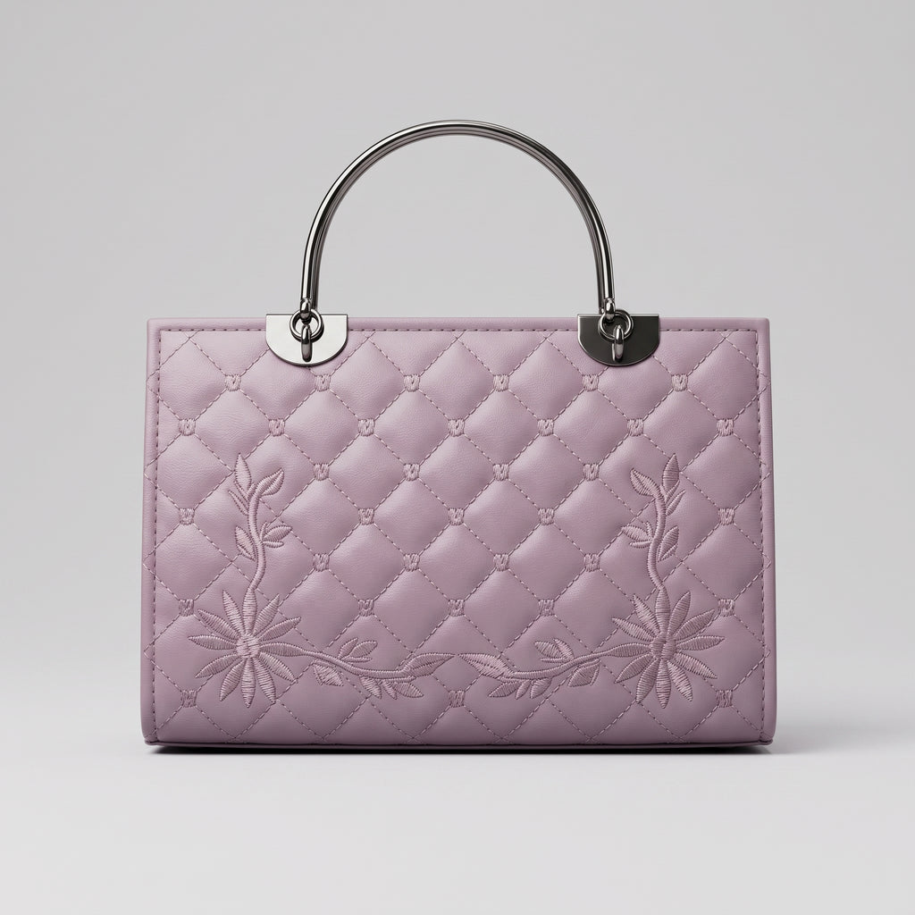 Quilted embroided Handbag