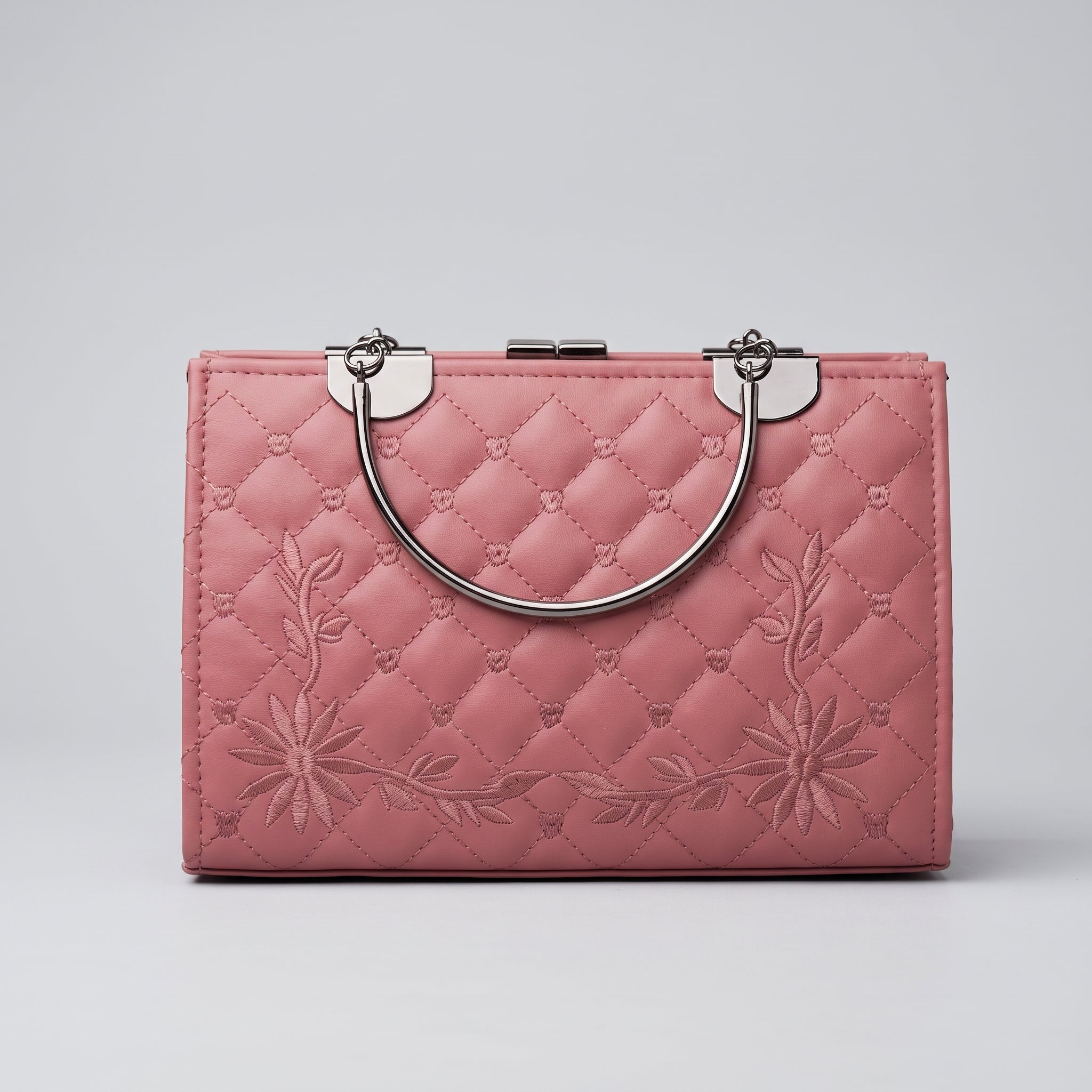 Quilted embroided Handbag