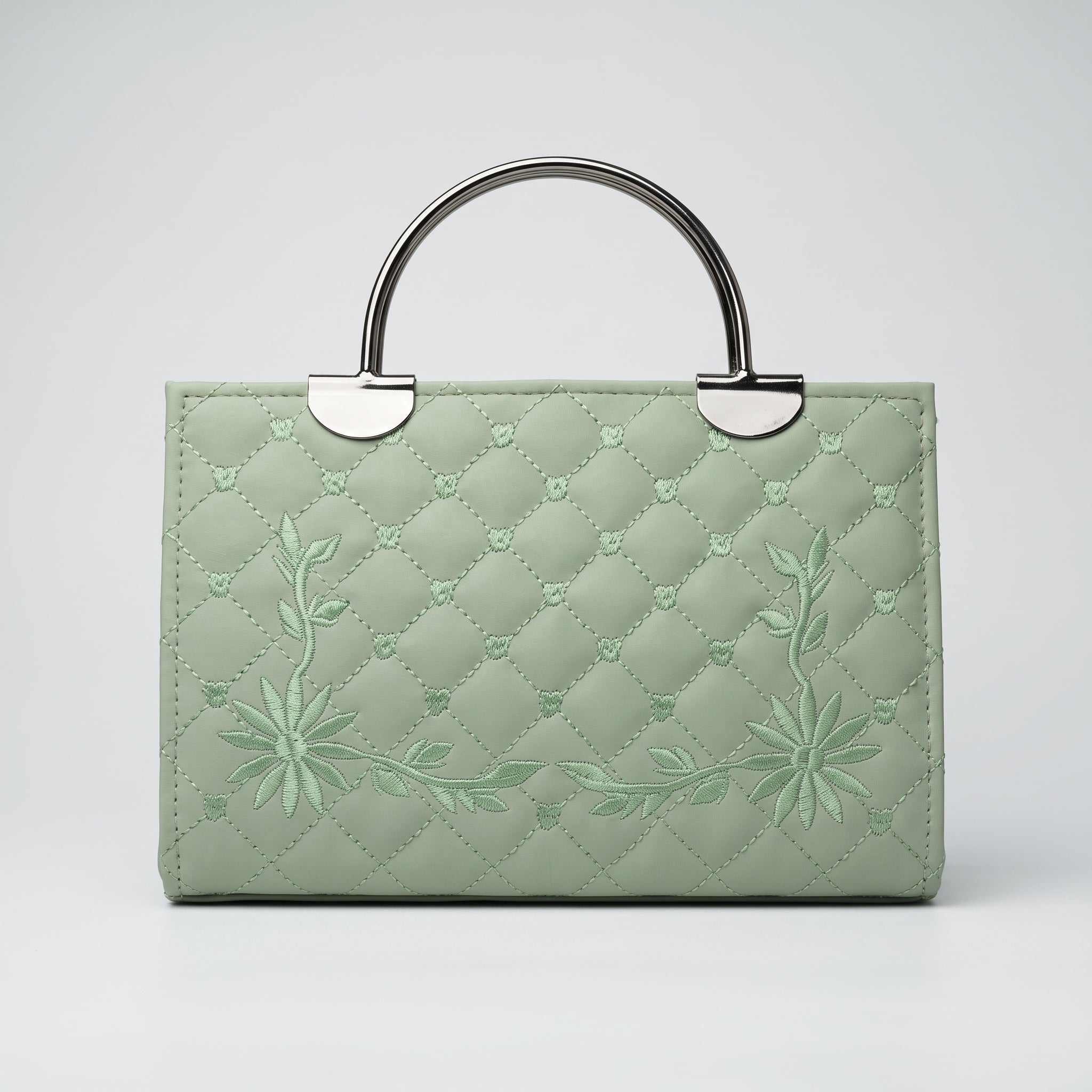 Quilted embroided Handbag