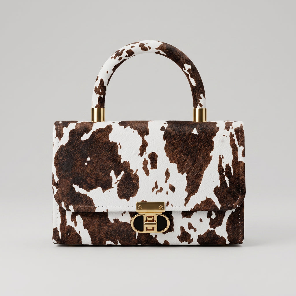 Cow Print Handbag