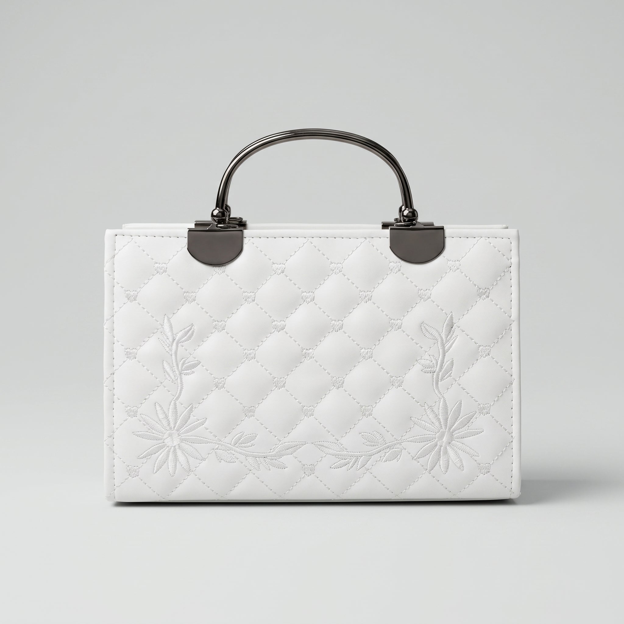 Quilted embroided Handbag