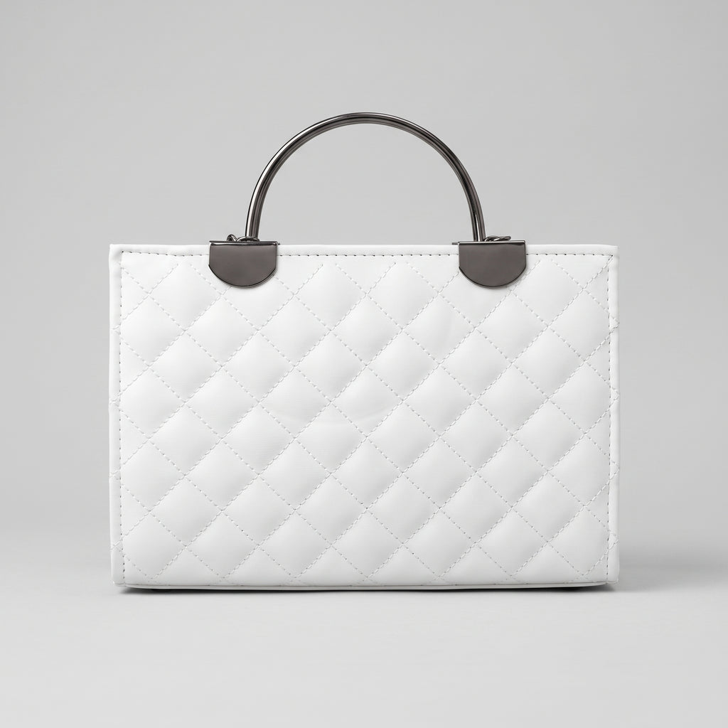 Quilted embroided Handbag